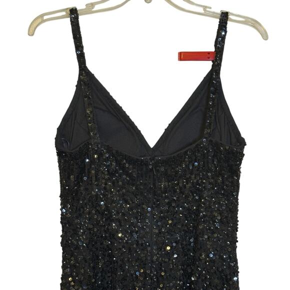 NWT LARA Black Sequin Midi Dress Style 29347 | Size 6 Cocktail Formal - Picture 10 of 13